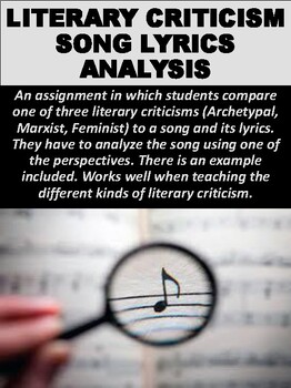 Preview of Literacy Criticism Song Lyrics Analysis