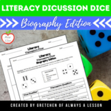 Literacy Discussion Dice Activity- Biography Edition