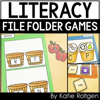 Preview of Literacy File Folder Games for Kindergarten