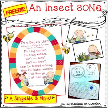 Preview of Insects:  I’m A Bug Watcher FREEBIE - Shared Reading Song