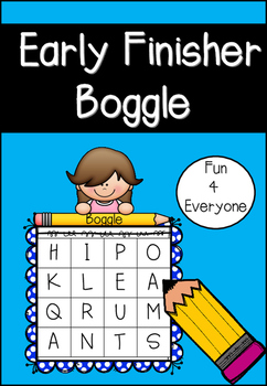 Preview of Literacy Game - Early Finisher Boggle