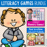 Literacy Games Bundle | CVC Words, CVCe Words, Words With 