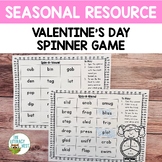 Literacy Games: Valentine's Day Phonics FREEBIE Spinner Games