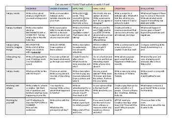 Preview of Distance Learning- Literacy Grid- Multiple Intelligences