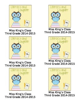 Preview of Literacy Interactive Notebook Labels: Editable