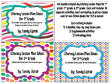 Literacy Lesson Plan Bundle 1st, 2nd, and 3rd