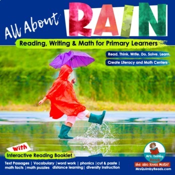 Preview of All About Rain | Literacy & Math | Read and Write About Rain