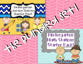 Kindergarten Literacy & Math Stations Starter Pack BUNDLE!