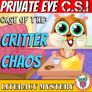 Preview of Literacy Mystery: Critter Chaos! Reading, Comprehension, Making Inferences +