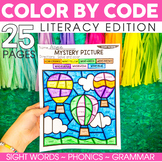Literacy Mystery Pictures Variety Pack | Color by Code and