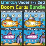 Literacy Ocean Summer Boom Cards Bundle (Alphabet, CVC Wor
