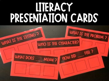 Preview of Literacy Presentation Cards