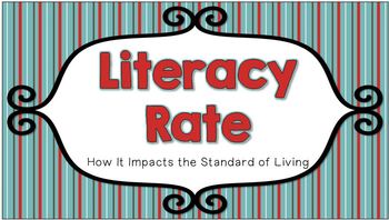 Preview of Literacy Rate and Its Impact on the Standard of Living - Notes & Activities
