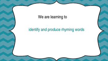 Preview of Literacy Rhyming Words Powerpoint with Medial Vowel u - Phonics