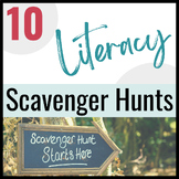 Literacy Scavenger Hunt Pack for ELA in Grades 6-12:  EDITABLE!