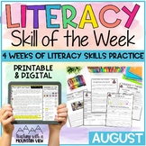 Literacy Skill of the Week | August Reading Passages