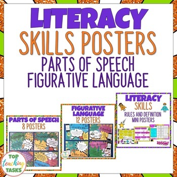 Preview of Parts of Speech and Figurative Language Poster Bundle