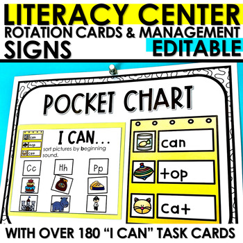 Preview of Center Signs, Center Labels, Posters for Rotations Editable Center Management