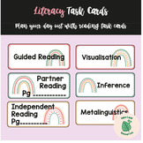 Literacy Task Cards - Organise your reading groups! Boho R