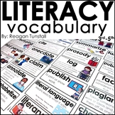 Literacy Vocabulary Word Wall Cards 3rd-5th