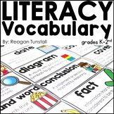 Literacy Vocabulary Word Wall Cards K-2