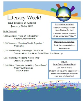 Preview of Literacy Week Flier