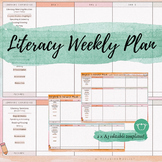 Literacy Weekly *Editable* Planner (Pastel Rainbow Theme!)
