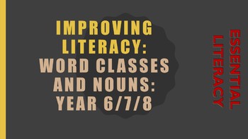 Preview of Literacy: Word Classes and Nouns