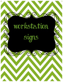 Literacy Workstation Signs