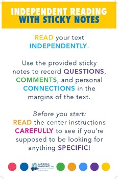Literacy and Learning Centers for the Big Kids: Deep Reading Posters