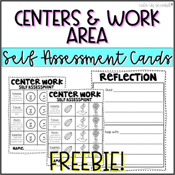 Preview of Centers/ Work Area Self Assessment Rubric