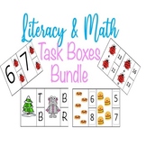 Literacy and Math Task Boxes Bundle