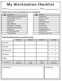Literacy and Math Workstation Student Checklist