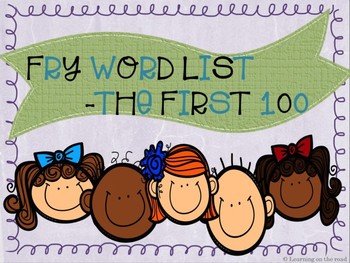 Preview of Literacy and fluency flashcards: Fry word list -the first hundred. Sight Words.