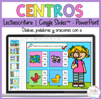 Literacy in Spanish, Sílabas, palabras y oraciones para Google Classroom