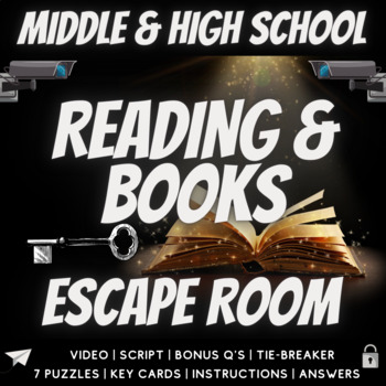 Preview of Literacy reading and Books  Escape Room