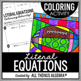 Literal Equations | Coloring Activity