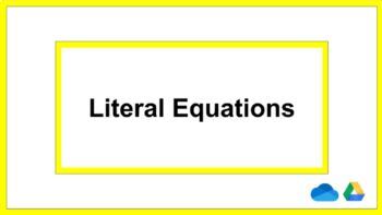 Preview of Literal Equations Drag and Drop