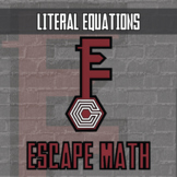 Literal Equations Escape Room Activity - Printable & Digital Game