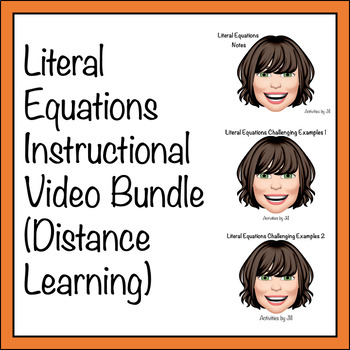 Preview of Literal Equations Instructional Video Bundle (Distance Learning)