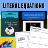 Literal Equations Lesson