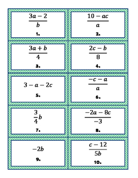 Literal Equations - Matching Activity by Math Minds 101 | TpT