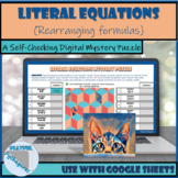 Literal Equations (Rearranging Formulas) Self-Checking Dig