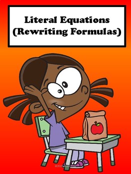 Preview of Literal Equations (Rewriting Formulas) No Prep Lesson
