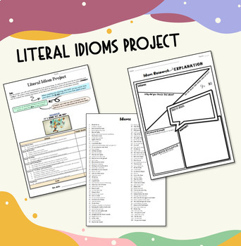 Preview of Literal Idioms Activity