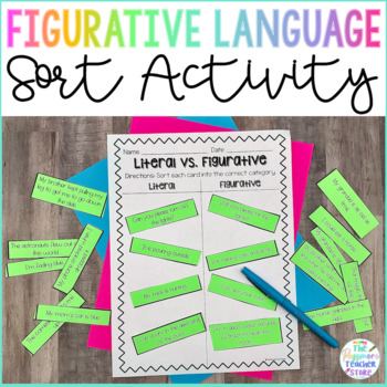 Preview of Literal vs Figurative Language Sort Activity