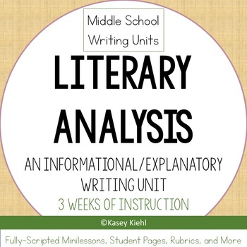 Preview of Literary Analysis: An Informative/Explanatory Writing Unit (6-8)