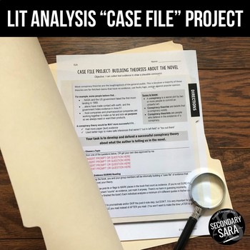 Preview of Literary Analysis Essay: Build a "Case File" of Text Evidence for ANY Novel!
