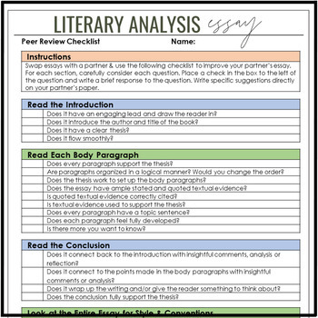 Literary Analysis Example