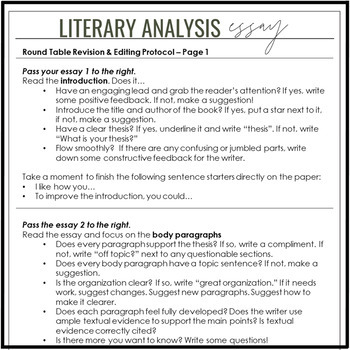 Literary Analysis Conclusion Example